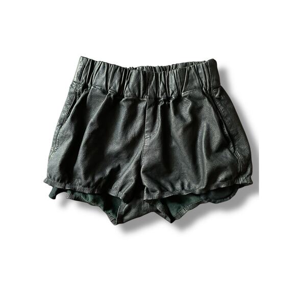 Rag and Bone Real Genuine Lamb Leather Black Micro Shorts Size Small Soft Mini - Picture 1 of 4